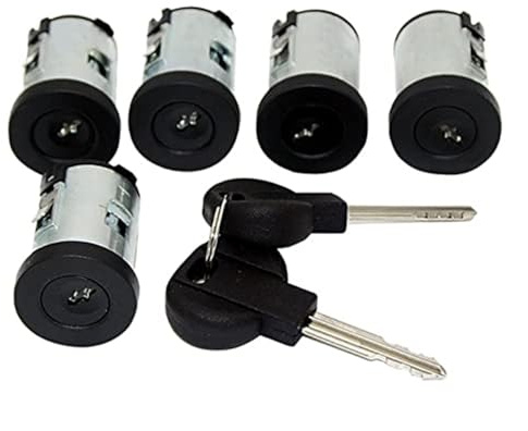 QASULER AL066 9170.AY Ensemble de Barillet de Serrure de Porte 5 pièces, for Fiat, for Scudo, for citroën, XM XANTIA SYNERGIE expédition Jumpy 1995-2007 Serrure de contacteur d'allumage de Voiture