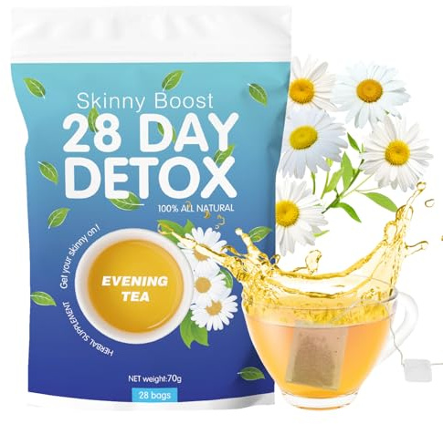 28 Tage Detox Tee mit Chrysantheme, Jasmin & Minze – Koffeinfreier Kräutertee zur Stoffwechselunterstützung & sanften Reinigung – Für Frauen und Männer