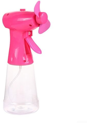 Portable Water Mist Spray Fan, Handheld for battery Powered Cooling Fan With Water Spray Bottle 500ml Capacity, Personal Cooling Device For Indoor Outdoor Travel Summer Sporting Activities(1PC Pink)