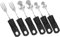 GALPADA 2 Sets Weighted Utensils Set for Elderly Adaptive Shaking Forks Spoons Ergonomic Design for Disabled Hands Reusable Steel Cutlery for Hand Injury Support