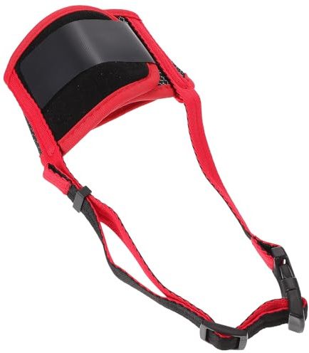Beißhemmender Hundemaulkorb Verstellbar, Leichtes Nylon, Rot