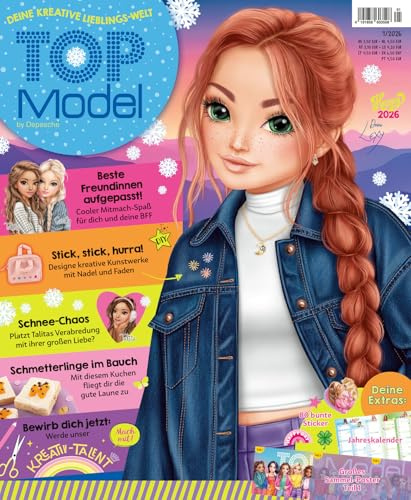 TOPModel Magazin 1/2026 Januar-Ausgabe mit Jahreskalender für 2026 und vielen coolen Stickern