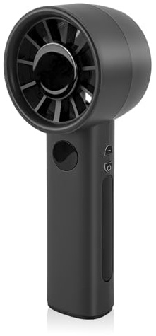 Jsdoin Turbo Hand Held Fan, Portable Handheld USB Rechargeable Fans Mini Fan, 1-100 Speed Stepless with LED Display, Small Desktop Desk Fan for Home Office Outdoor Camp Travel Essentials, Black