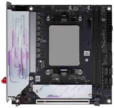 pc motherboard Fit For TOPC R9 8945HX/8940HX/7945HX/7940HX Mini-ITX Motherboard Combo DDR5 6200MHz 2×M.2 PCIe4.0 WiFi6 BT5.3 NAS, Gaming Rendering(R9-8945HX-White)