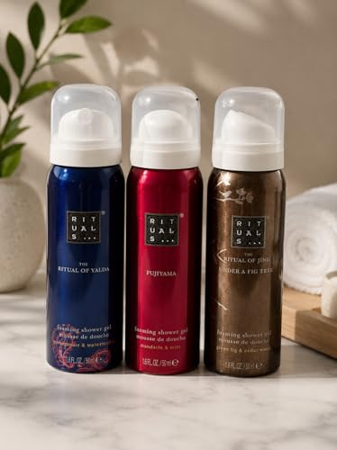 Rituals Foaming Shower Gel, Limited Edition Trio, Fujiyama, Yalda, Under a Fig Tree, 50ml