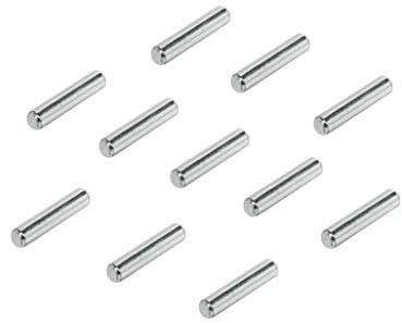 Gedotec Holz-Bodenträger 5 mm Fach-Bodenträger Regalbodenträger - FLUX | Stahl massiv vernickelt | Plattenträger mit Länge 24 mm | Tablarträger für Holzböden | 100 Stück - Regal-Stifte extra lang