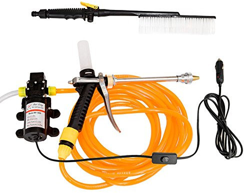 NUZAMAS 60W 12V 87 PSI 4,0 L/min ad alta pressione rondella pistola a spruzzo dell'acqua elettrico pulita autolavaggio Pompa spruzzatore Kit spazzola Set