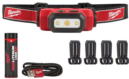 Milwaukee Electric Tools 2111-21 USB Rechargeable Headlamp, Red
