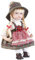 PEARL Deko: Sammler-Porzellan-Puppe Anna mit bayerischer Tracht, 34 cm (Sammelpuppen, Künstler-Puppen, Spielzeug)