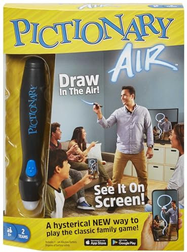 Mattel Games Pictionary Air Age 8+, Family Board Game for Kids and Adults, Engaging Gift for Kids, Drawing Game for 2 Teams with Multiple Players, Ages 8 and Up, English Version, GJG17