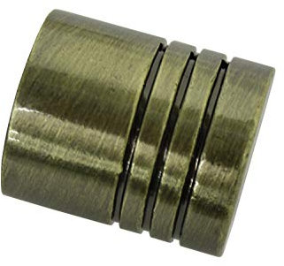 Gardinia Endstück Zylinder für Ø 16 mm Messing-antik 2,6