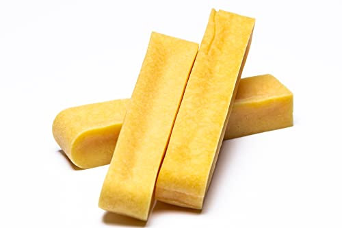 Dilecti Natural Cheese Bones - Delicious Long Lasting Dog Chews for Large Dogs, Dog Treats for Dental Care, Dental Sticks for Healthy Teeth, Hard Cheese Bone Chew Toys - L Size, 3 Pack