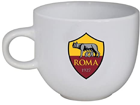 Tazza Jumbo da Latte Ufficiale Roma AS Logo Stemma lupa 1927 in Scatola Regalo Originale