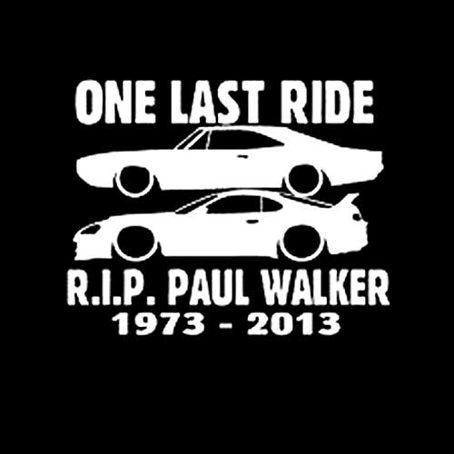 SUIFENG Autoaufkleber 11.6Cmx9.3Cm Autofenster Aufkleber Paul Walker Tribut LKW Aufkleber Rip Schnelle Und Wütende Auto Motorrad Dekorieren Aufkleber
