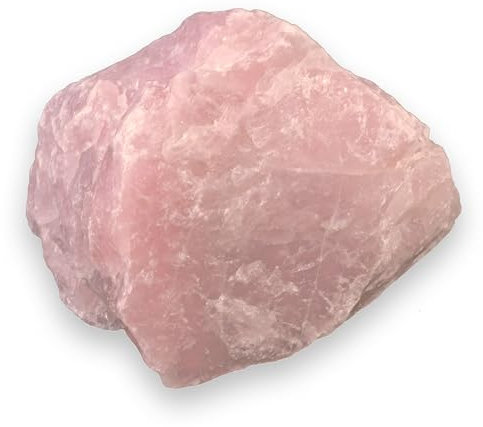 Rosenquarz Rohstein Computerstein | Edelstein Brocken | Heilstein Wasserstein (300-500 Gramm)