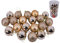 Rammento 20 Pack of Shatterproof Baubles, Rose Gold | 8cm/3.15” Christmas Tree Decorations | Shiny, Matte & Glitter Finish Tree Pendants | Outdoor/Indoor Xmas Home & Office Party Décor