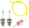 HURI 2x Zündkerze mit Benzinfilter Benzinschlauch für Simson AWO S50 S51 S70 S53 SR50 SR80 Schwalbe KR51/1, KR51/2, SR4-2, SR4-3, SR4-4 Trabant 601 500 Wartburg Skoda