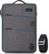 DOMISO 17 Pulgadas Funda Protectora con Puerto de Carga USB 3ways Bolso de Bandolera para Ordenador Portátil/Tablet/Notebook/Ultrabook/Chromebook, Cremallera Azul