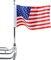 Espear Motorrad-Fahnenmast-Halterung und amerikanische Flagge, 15.2x22.9 cm, hochwertig, doppelseitig, USA-Fahne mit Flaggenmast für 1.27 cm Rohrgepäckträger für Harley Davidson, CBR, Yamaha uvm.