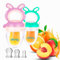 Edibaby, Grignoteuse Bébé, Sucette Bebe, pour Fruit, Tétine Anti-étouffement, Jouets de Dentition pour Enfants, 2 Sucettes + 4 Tétines en Silicone sans BPA (Rose et verde)