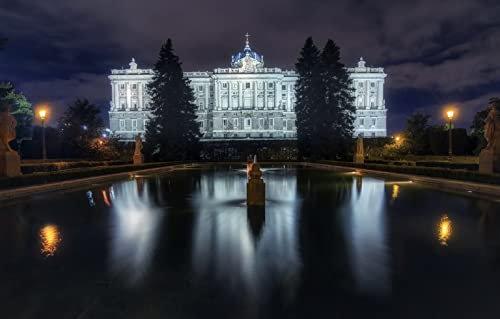 LHJOYSP Puzzle Jungen 3D Puzzle 1000 Teile Stadt Madrid Palacio Real 75x50cm