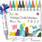 Funcils Vintage Liquid Chalk Pens for Chalkboard Signs, Blackboard, Window, Labels, Bistro, Glass, Car (10 Pack, 6mm) - Wet Wipe Erasable Ink Chalk Board Markers, Reversible Tip Liquid Chalk Markers