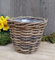 terracotta-toepfe-de Pflanzkorb ca. 25 cm Durchmesser Weide graubeige, kein Kunststoff !! Blumen Pflanzgefäß Blumentopf Korb Landhaus Ostern Vintage