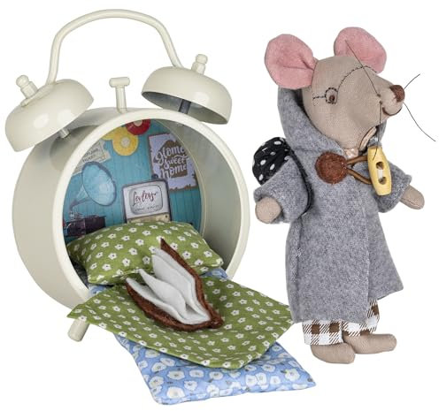 LEVLOVS Mouse in a Matchbox Toy Baby Registry Gift Travel Mouse Twin Bell Alarm Clock is not Included Currently