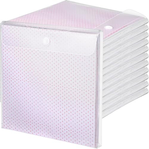 36 Stück 30.5x30.5 cm Scrapbook-Papier-Organizer Top Loading Kunststoff Papierhalter Bastelpapier Aufbewahrung Scrapbook Organisation und Aufbewahrung für Sammelalben Papierdateien Fotos, transparent