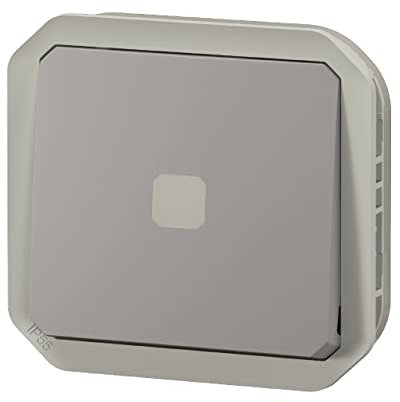 interrupteur temporisé - lumineux - sans neutre - gris - composable - legrand plexo 069504l