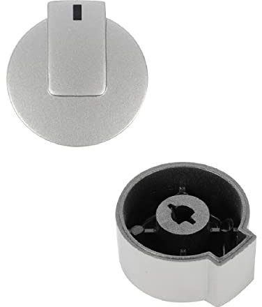 sparefixd for ZANUSSI Gas Hob Control Knob Silver INOX Stainless Steel