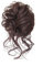 Haarteil Haargummi Messy Bun Haarteil Scrunchie Haarknoten Pferdeschwanz Chignon Brasilianisches Echthaar Lockig Wellig Messy Bun Extensions Haarteile for Frauen Hochsteckfrisuren Dutt ( Color : Dark