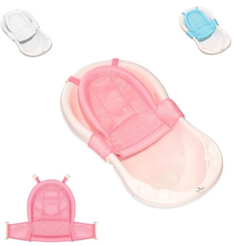 Lorelli Baby Badewannen Netz Froggy Badewanneneinsatz Kunststoff Clips ab Geburt rosa