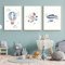 CULASIGN 3er Set Poster Kinderzimmer, A4 Bilder Babyzimmer Kinderposter OHNE Bilderrahmen, Wandbilder Deko Mädchen Junge, Kinderbilder Autos Flugzeuge Heißluftballons (DEF,30x40cm)