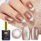 YTD Likomey Cat Eye Gel Nail Polish,15ml Champagne Gold Holographic Translucent Neutral Jelly Sheer Shiny Magnetic Glitter Glass Gel UV Varnish with Magnet Stick,MY331