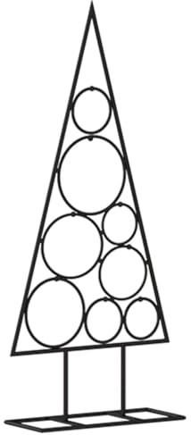 vidaXL Albero di Natale Decorativo in Metallo Nero 60 cm