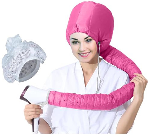 2PCS Net Plopping Cap,zum Trocknen von lockigem Haar mit Kordelzug,2 in 1 Diffuser Cap for Curly Hair,verstellbare Netz-Ploppmütze Zum für Duschhauben
