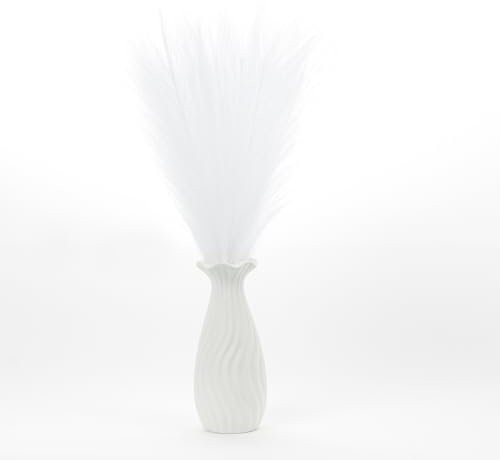 Uxney Erba di pampa, 55 cm, erba della pampa, erba artificiale di pampa, fiori secchi, decorazione artificiale per la decorazione della casa (bianco, 20 pezzi)