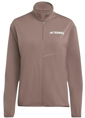 adidas Damen Terrex Multi Climawarm Full Zip Tech Fleece Jacket, Earth strata, L