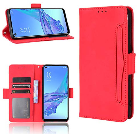 BellaCase Tecno Spark 30 5G Coque [Étui Portefeuille] [Fonction Support] [Slots pour Cartes] [Couverture à Rabat Magnétique] Compatible avec Le Smartphone Tecno Spark 30 5G(Rouge)