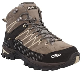CMP Unisex Kinder Kids Rigel Mid Trekking Shoes WpTrekking-Schuhe | Clima Protect, rockene Füße, atmungsaktiv, griffige Sohle, schnelles Schnüren, stabiler Knöchelhalt, Lederschuhe, Outdoor