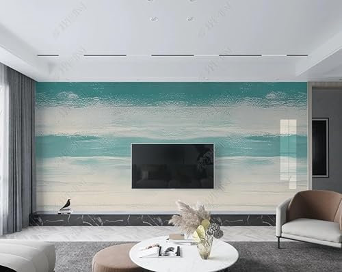 Fototapete 3D Effekt Tapete Blau-Weißer Farbverlauf Vliestapeten Tapete Schlafzimmer Wohnzimmer Fototapete 3D Tapete 200Cm(B) X140Cm(H)