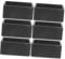 Veemoon Rectangular Rubber Chair Leg Caps 40 X 60mm, 8pcs Black PVC Furniture Feet Caps Square Table Leg Floor Protectors Covers for Indoor Outdoor Garden Furniture Chairs and Picnic Tables