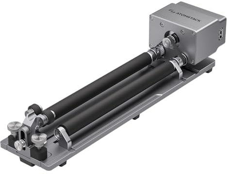 ATOMSTACK R6 Laser Rotary Roller Laser Engraver Multi-Function Compatible with P1 K2 Laser Engraver Roller Rotator Y-axis Rotary Engraving Module for Cylindrical Objects Bottles Cups