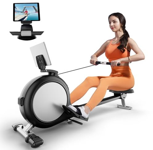 Superun Rudergerät für Zuhause mit 32 Stufen Widerstand - Leises Magnetisches Rudergerät mit APP und LCD Display - Fitnessgeräte Einfacher Aufbau