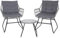 SVITA Amalfi Rattan Sitzgruppe Outdoor Gartenlounge Sitzgruppe 2 Personen Balkonset 3-TLG. Gartenmöbel Set inkl. Kissen Bistroset Polyrattan Hellgrau