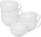 Seltmann Weiden Rondo/Liane Milchkaffeetasse 350 ml, 6er Set, Cappuccinotassen in zeitlosem Design, Spülmaschinen- und Mikrowellenfest, Porzellan, Weiß