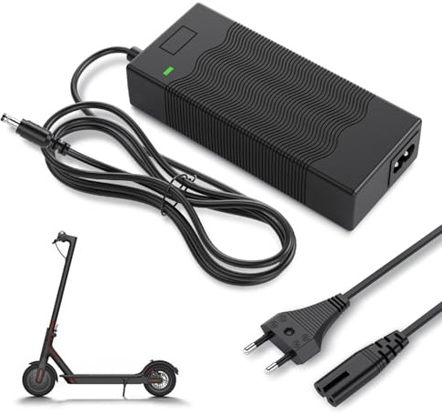 ZIMAOER 42V 1,5A E-Scooter Ladegerät mit 5,5 x 2,5 mm Stecker – Kompatibel mit Xiaomi M365 / Pro / 1S / Mi3, Ninebot E22D, Gotrax, Bolt, Hoverboards, 36V Elektro-Scooter Netzteil