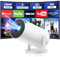 Videoprojecteur 4K Mini Projecteur, WiFi 6 1080P Portable Projecteur Video, BT5.0 Correction Trapèze Rotation 180° Rotation, avec Android et OS 11.0, Extérieur/Home Retroprojecteur [App intégrée]