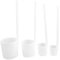 Cabilock 4 Pièces appareil de mesure du vin faire la fête portion pour long poignée petites louches de service louche de cuisine cuillère à eau louche avec bec verseur Plastique blanche